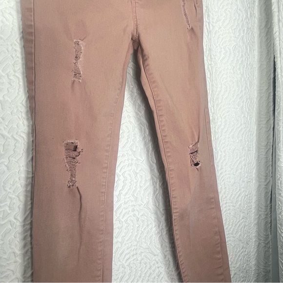 RSQ JEANS Ibiza Skinny Pink Ripped Skinny Jeans - Girls Size 12 - Picture 6 of 8